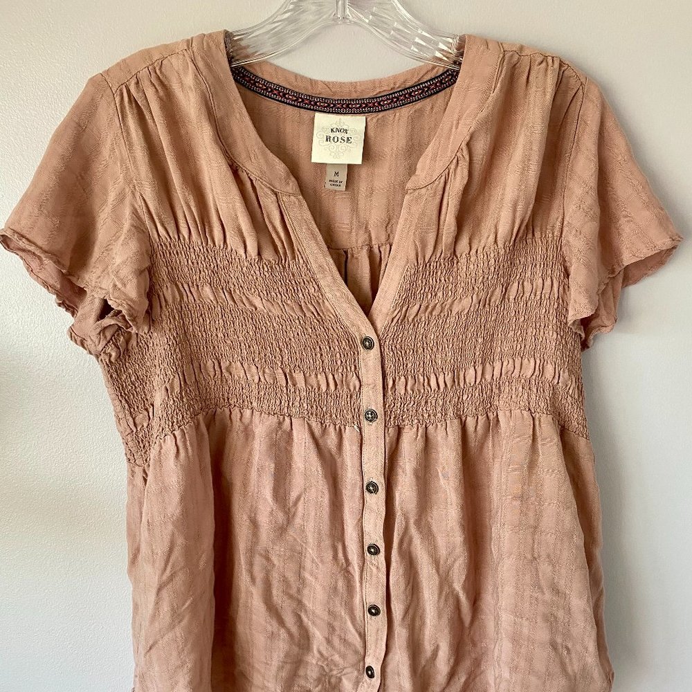 Knox Rose women's short sleeve blouse